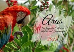 Aras - die fliegenden Edelsteine Mittel- und Südamerikas (Wandkalender 2023 DIN A2 quer)