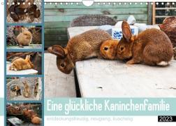 Eine glückliche Kaninchenfamilie (Wandkalender 2023 DIN A4 quer)