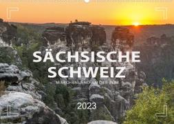 SÄCHSISCHE SCHWEIZ - Märchenland an der Elbe (Wandkalender 2023 DIN A2 quer)