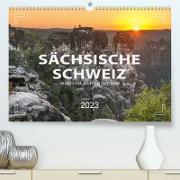 SÄCHSISCHE SCHWEIZ - Märchenland an der Elbe (Premium, hochwertiger DIN A2 Wandkalender 2023, Kunstdruck in Hochglanz)