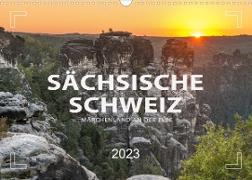 SÄCHSISCHE SCHWEIZ - Märchenland an der Elbe (Wandkalender 2023 DIN A3 quer)