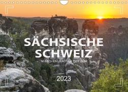 SÄCHSISCHE SCHWEIZ - Märchenland an der Elbe (Wandkalender 2023 DIN A4 quer)