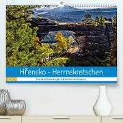 H¿ensko - Herrnskretschen - Tor zum Nationalpark Böhmische Schweiz (Premium, hochwertiger DIN A2 Wandkalender 2023, Kunstdruck in Hochglanz)