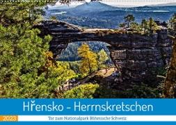 H¿ensko - Herrnskretschen - Tor zum Nationalpark Böhmische Schweiz (Wandkalender 2023 DIN A2 quer)