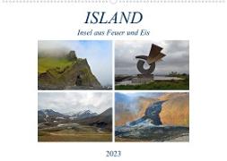 ISLAND, Insel aus Feuer und Eis (Wandkalender 2023 DIN A2 quer)