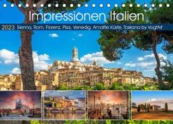 Impressionen Italien, Sienna, Rom, Florenz, Pisa, Venedig, Amalfie Küste, Toskana by VogtArt (Tischkalender 2023 DIN A5 quer)