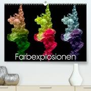 Farbexplosionen (Premium, hochwertiger DIN A2 Wandkalender 2023, Kunstdruck in Hochglanz)