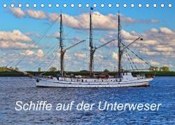 Schiffe auf der Unterweser (Tischkalender 2023 DIN A5 quer)