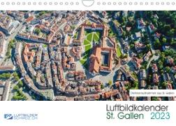 Luftbildkalender St. Gallen 2023CH-Version (Wandkalender 2023 DIN A4 quer)