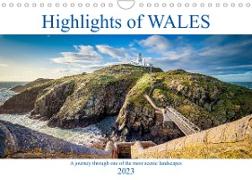 Highlights of Wales (Wall Calendar 2023 DIN A4 Landscape)