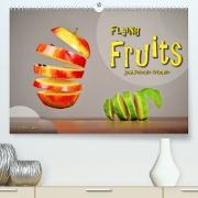 Flying Fruits - Schwebende Früchte (Premium, hochwertiger DIN A2 Wandkalender 2023, Kunstdruck in Hochglanz)