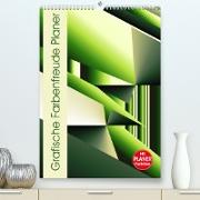 Grafische Farbenfreude Planer (Premium, hochwertiger DIN A2 Wandkalender 2023, Kunstdruck in Hochglanz)