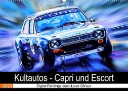 Kultautos - Capri und Escort (Wandkalender 2023 DIN A2 quer)