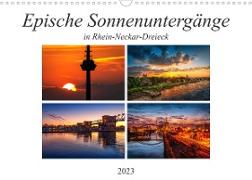Epische Sonnenuntergänge im Rhein-Neckar-Kreis (Wandkalender 2023 DIN A3 quer)