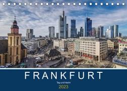 Frankfurt - Tag und Nacht (Tischkalender 2023 DIN A5 quer)