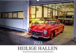 Heilige Hallen 2023 - Die geheime Fahrzeugsammlung von Mercedes-Benz (Wandkalender 2023 DIN A2 quer)