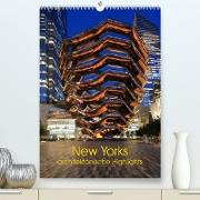 New Yorks architektonische Highlights (Premium, hochwertiger DIN A2 Wandkalender 2023, Kunstdruck in Hochglanz)