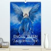 Engel Elfen Zauberwälder (Premium, hochwertiger DIN A2 Wandkalender 2023, Kunstdruck in Hochglanz)