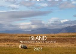 ISLAND Atemberaubende Natur aus Feuer und Eis (Wandkalender 2023 DIN A2 quer)