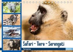 Safari - Tiere - Serengeti (Tischkalender 2023 DIN A5 quer)