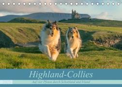 Highland-Collies - Auf vier Pfoten durch Schottland und Irland (Tischkalender 2023 DIN A5 quer)