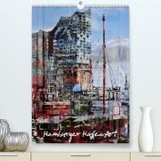 Hamburger HafenArt (Premium, hochwertiger DIN A2 Wandkalender 2023, Kunstdruck in Hochglanz)