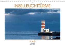 Inselleuchttürme Island (Wandkalender 2023 DIN A4 quer)