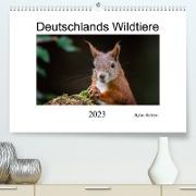 Deutschlands Wildtiere (Premium, hochwertiger DIN A2 Wandkalender 2023, Kunstdruck in Hochglanz)