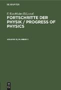 Fortschritte der Physik / Progress of Physics. Volume 31, Number 3