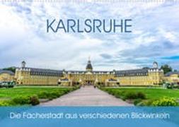Karlsruhe Die Fächerstadt aus verschiedenen Blickwinkeln (Wandkalender 2023 DIN A2 quer)