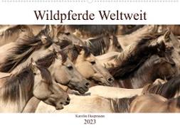 Wildpferde Weltweit (Wandkalender 2023 DIN A2 quer)