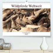 Wildpferde Weltweit (Premium, hochwertiger DIN A2 Wandkalender 2023, Kunstdruck in Hochglanz)