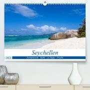 Seychellen. Sonneninseln - Mahé, La Digue, Praslin (Premium, hochwertiger DIN A2 Wandkalender 2023, Kunstdruck in Hochglanz)