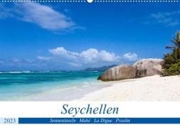 Seychellen. Sonneninseln - Mahé, La Digue, Praslin (Wandkalender 2023 DIN A2 quer)
