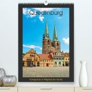 Quedlinburg - Königspfalz & Mitglied der Hanse (Premium, hochwertiger DIN A2 Wandkalender 2023, Kunstdruck in Hochglanz)