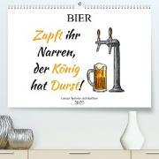 Bier - Lustige Sprüche und Grafiken (Premium, hochwertiger DIN A2 Wandkalender 2023, Kunstdruck in Hochglanz)