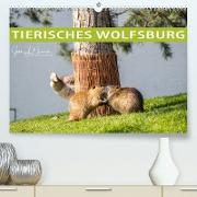 Tierisches Wolfsburg (Premium, hochwertiger DIN A2 Wandkalender 2023, Kunstdruck in Hochglanz)