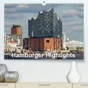 Hamburger Highlights (Premium, hochwertiger DIN A2 Wandkalender 2023, Kunstdruck in Hochglanz)