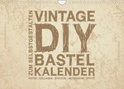 Vintage DIY Bastel-Kalender - Zum Selbstgestalten (Wandkalender 2023 DIN A4 quer)