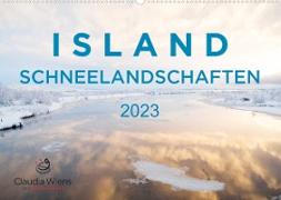 ISLAND - Schneelandschaften (Wandkalender 2023 DIN A2 quer)