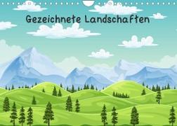 Gezeichnete Landschaften (Wandkalender 2023 DIN A4 quer)