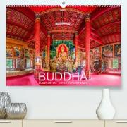 BUDDHA - Buddhistische Tempel in Nordthailand (Premium, hochwertiger DIN A2 Wandkalender 2023, Kunstdruck in Hochglanz)