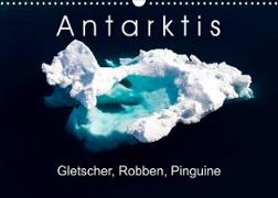 Antarktis Gletscher, Robben, Pinguine (Wandkalender 2023 DIN A3 quer)
