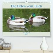 Die Enten vom Teich (Premium, hochwertiger DIN A2 Wandkalender 2023, Kunstdruck in Hochglanz)
