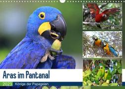 Aras im Pantanal (Wandkalender 2023 DIN A3 quer)