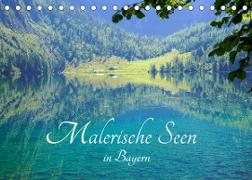 Malerische Seen in Bayern (Tischkalender 2023 DIN A5 quer)