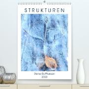 Strukturen - Steine, Eis, Pflanzen (Premium, hochwertiger DIN A2 Wandkalender 2023, Kunstdruck in Hochglanz)
