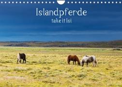 Islandpferde take it Isi (Wandkalender 2023 DIN A4 quer)