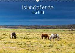 Islandpferde take it Isi (Wandkalender 2023 DIN A3 quer)