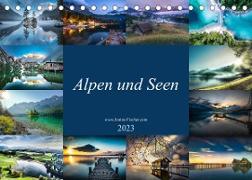 Alpen und Seen (Tischkalender 2023 DIN A5 quer)